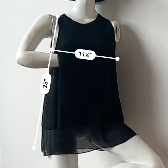 RAG & BONE Sheer Tunic Sleeveless Blouse in Black, Size Small - Picture 10 of 10